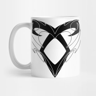 Shadowhunters rune - Angelic power rune solid and heart silhouette | Malec | Mundane | Parabatai | Alec, Magnus, Clary, Jace, Izzy Mug